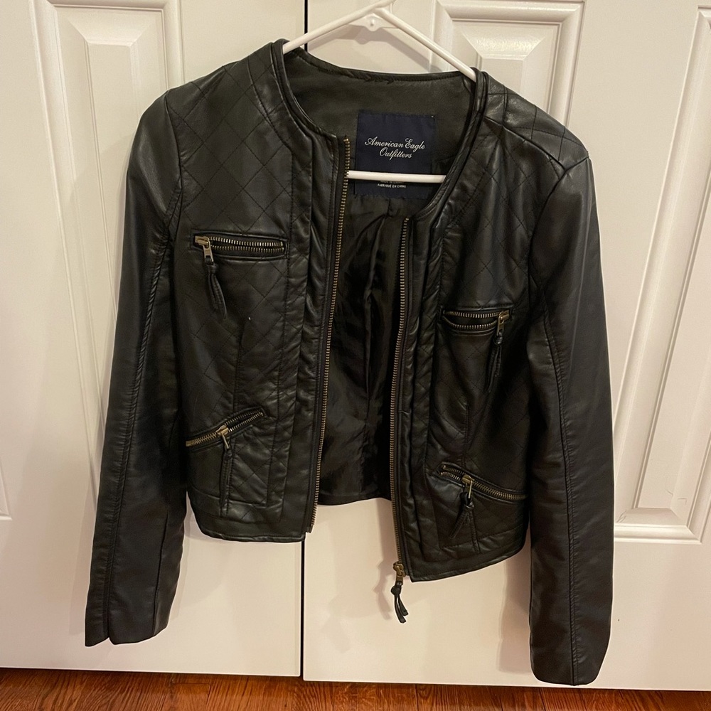 Vintage American eagle leather jacket